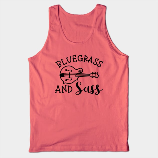 Bluegrass and Sass Mandolin Funny Tank Top by GlimmerDesigns